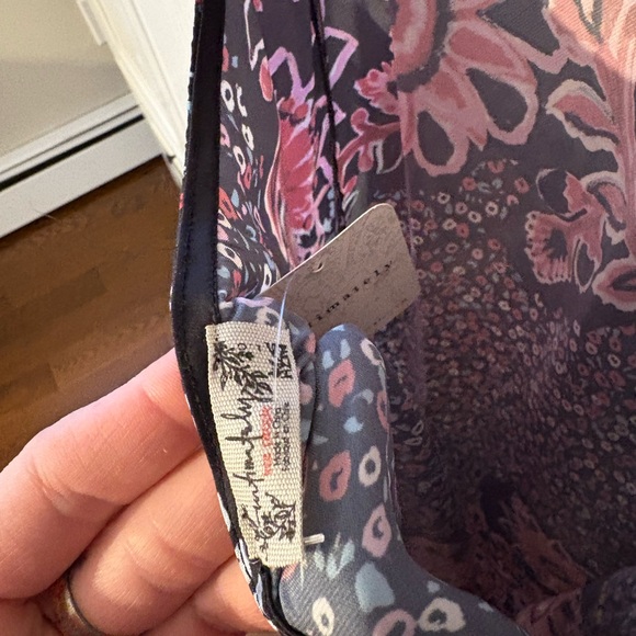 Free People Pink and Black Floral Maxi Dress - Picture 3 of 4